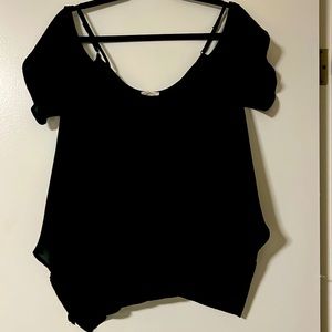 Black. Cold shoulder blouse